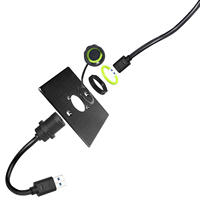USB 3,0/3,1 montaje en Panel hembra adaptador de extensión de mamparo agua/tapa antipolvo carcasa de nailon cobre macho/conector de Cable hembra