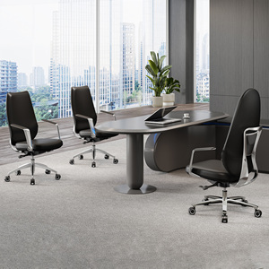 Chaises de bureau exécutives contemporaines de <span class=keywords><strong>haute</strong></span> qualité en cuir véritable avec roulettes pivotantes et hauteur réglable - Product Image 4