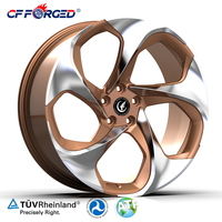 Nouvelles jantes en bronze forgé sur mesure de 25 mm, 19-20 pouces, 5x114.3 pour Tesla Model Y & 3, style turbine, bicolore, performance