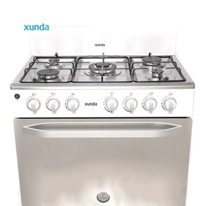 Xunda <span class=keywords><strong>30</strong></span> inch hoogwaardige 5-pits vrijstaande gasfornuis van roestvrij staal met oven voor keuken en restaurant. - Product Image 4