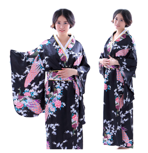 Tendance nationale de la mode femmes Kimono Yukata Sexy avec <span class=keywords><strong>Obi</strong></span> nouveauté robe de soirée japonais Cosplay Costume Floral taille unique - Product Image 5
