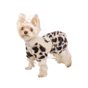 Vestido con Estampado de Leopardo para Perro, Ropa para Mascotas de Poliéster Beige, Suéter para Cachorros Yorkshire Terrier y Chihuahua - Product Image 5