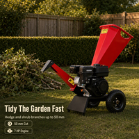 Broyeur de bois diesel auto-alimenté, mini broyeur de bois sur roues pour jardin et ferme