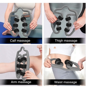 Rodillo de masaje muscular Fascia de seis ruedas para aliviar el dolor muscular Muslo Reducir la <span class=keywords><strong>celulitis</strong></span> Masaje de tejidos profundos - Product Image 3