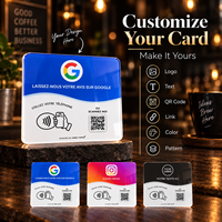 Plaque d'avis NFC en acrylique personnalisée avec dos adhésif et code QR, panneau de retour d'information sans contact pour l'accueil des hôtels et des magasins