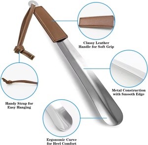 Wayeah Chausse-pied en acier inoxydable de 12 pouces avec poignée pour hommes, femmes et enfants (Durable, épaisseur 2 mm) - Product Image 2