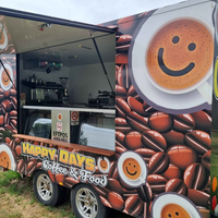 Mini camion de cuisine électrique, camping-car, cadre en aluminium et fibre de verre, équipement de café, roues, construction en acier inoxydable, résistant à la rouille