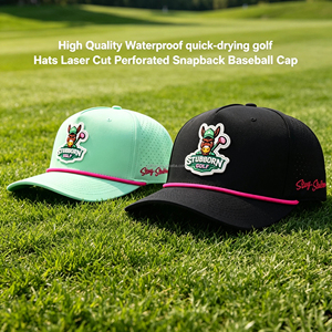 Casquettes de baseball sportives imperméables et respirantes en gros avec patchs en caoutchouc PVC, 100 % polyester, unisexe, pour joueurs d'équipe, avec cordon, personnalisables - Product Image 1