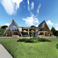 Maisons préfabriquées de forme triangulaire, cabane en A, maison en alliage d'aluminium, maison triangulaire de luxe pour hôtels, maison préfabriquée