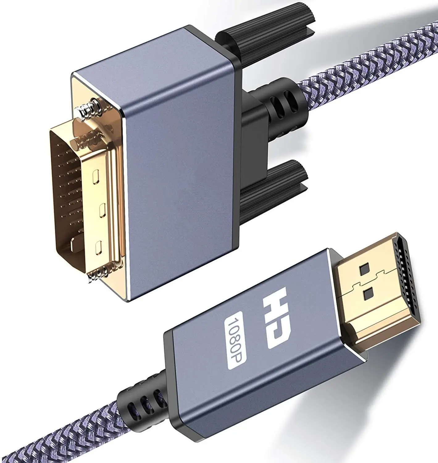 HDMI to DVI two-way interconversion line is suitable for laptop computer external TV monitor projector conversion cable