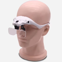 No.9892B2 LED Light Magnifying Glasses Headband Eyeglass with Plastic Material for Eyelash Extension