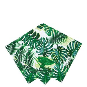 Luau Pineapple Leaf Theme Paper Plates Cups Napkins Banner Disposable Tableware Set for Summer Beach Party Decoration Supplies - Product Image 4