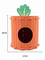 Maison pour chat en forme de trous d'arbre, villa pour chat en feutre toutes saisons semi-fermée, lit pour chat intégré avec griffoir et structure d'escalade, chaude et confortable