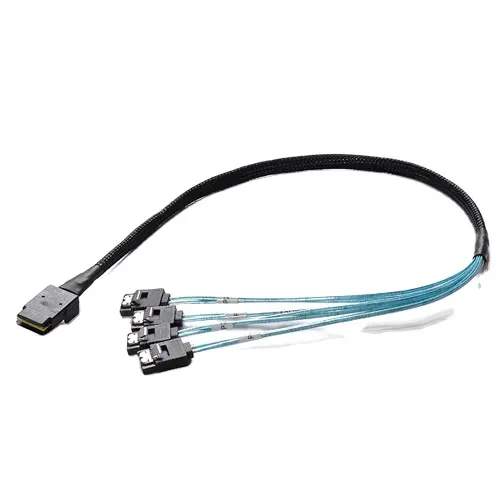 MINI SAS 4i SFF-8087 36P To 4 SATA 7P 1M 10Gbps cable 0.5m length