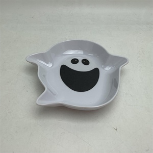 Plato de melamina personalizado para Halloween, 6,3 "x 6,14", fábrica fantasma blanca, barato - Product Image 2