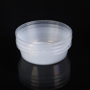 Round Plastic Disposable Basin 3000ml Microwave Safe For Crayfish Takeout Packaging - Product Image 1