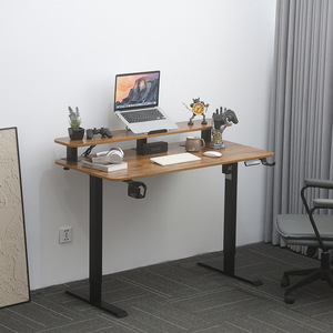 Electric Height Adjustable Desk 1200mmx600mm Double Layer Metal Frame Home Office Study Gaming <b>Workstation</b> - Product Image 4