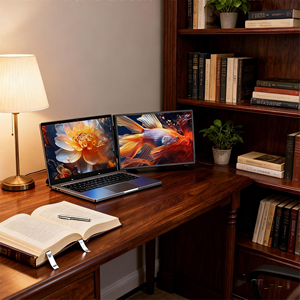 Offres promotionnelles Écran portable de jeu de 14 pouces 1 câble pour 2 écrans Extension d'écran double pour Windows et Macbook - Product Image 1