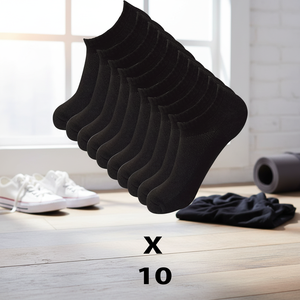 10-Pack Women's <b>Black</b> Breathable Mesh Invisible Sneakers Ankle <b>Socks</b> for Daily Use - Product Image 3