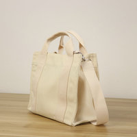 Sac fourre-tout vertical en toile pour femme, style coréen tendance, simplicité urbaine, grande capacité, portable, ouverture supérieure, trois poignées