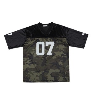 Camiseta Casual Masculina Camuflaje Manga Corta Estilo Americano Secado Rápido Cuello en V 07 - Product Image 1