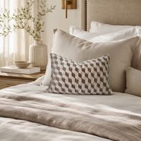 Coussin décoratif de luxe pour canapé - Housse de coussin texturée avec fermeture éclair discrète, taille personnalisée pour la décoration d'hôtel et de maison