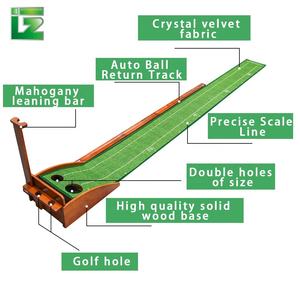 Usine <span class=keywords><strong>Mini</strong></span> <span class=keywords><strong>Golf</strong></span> Putting aides à la formation en bois intérieur <span class=keywords><strong>Golf</strong></span> Putting Green Mat avec déflecteur et retour de balle - Product Image 4
