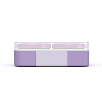 Rechteckige 2-Fach Edelstahl Vakuum-Isolierte Lunchbox Tiffin Lebensmittel-Aufbewahrungsbox für Speisen mit Deckel