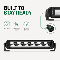 Barre lumineuse LED HSSH 10 pouces brevetée bicolore 90W 12-24V avec garantie de 24 mois pour véhicules tout-terrain 4x4