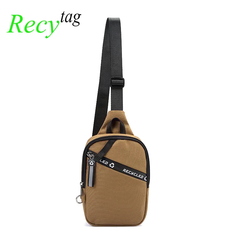 Recytag Travel Outdoor Urban Styles Waterproof Sling Pack Cross Body Chest Bag With RFID Blocking Credit Card Pockets