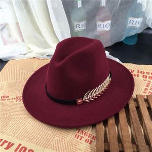 Chapeau Fedora en feutre à large bord en laine, personnalisable avec ruban, pour femmes et enfants, toutes saisons, avec logo – Vente en gros - Product Image 2