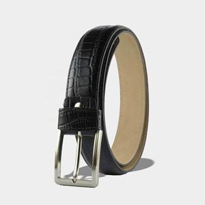 Cinturones de Cuero Vacuno Original con Hebilla Personalizada Hecha a Mano y Chapada en Aleación, Cinturones de Lujo para Hombre para Jeans y Pantalones de Vestir - Product Image 1