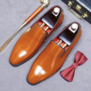 Luxurious Broke Leather Pointed <b>Toe</b> Formal Shoes for Men-Lace-Up Brown Summer/Spring Breathable Waterproof Office Career Party - Product Image 6