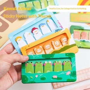 Cute Cartoon Animal Thumb <b>Sticky</b> <b>Notes</b> Creative High Appearance Self Adhesive Memo <b>Note</b> Customizable Transparent - Product Image 5