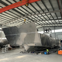 Meilleur Prix Soudage Complet 15m Petits Bateaux De Pêche En Aluminium Cabine Console Landing Craft River Barge à Vendre
