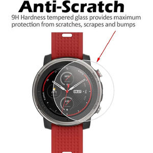 Protector de pantalla de vidrio templado para <span class=keywords><strong>reloj</strong></span> <span class=keywords><strong>inteligente</strong></span> <span class=keywords><strong>Amazfit</strong></span> <span class=keywords><strong>Stratos</strong></span> 3, película protectora antiarañazos - Product Image 3