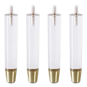 8 "acrilico vetro cristallo oro gambe mobili si assottiglia chiaro <span class=keywords><strong>divano</strong></span> armadio tavolino panca gambe di ricambio <span class=keywords><strong>divano</strong></span> piedi <span class=keywords><strong>divano</strong></span> - Product Image 2