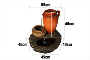 Fontaine d'eau de table <span class=keywords><strong>en</strong></span> résine rustique KW - Cascade d'eau à plusieurs niveaux, faite à la main, personnalisable, installation facile - Product Image 4