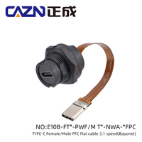 USB 타입-C 3.0 3.1 베이어닛 타입 방수 커넥터 IP67 GEN 1 USB-C 케이블 플러그 소켓
