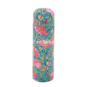 2018 hot new products double wall Flamingo Pattern Portable Stainless Steel Vacuum Thermoses water bottle