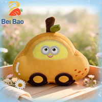 Direct van de fabriek: fruit cartoon pluche auto knuffeldier zacht fluweel voertuig knuffel op voorraad creatief speelgoed voor kinderen cadeau