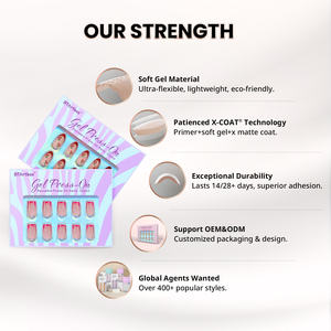 BTArtbox Maßgefertigte Luxus Press-on-<span class=keywords><strong>Nails</strong></span> im Großhandel, künstliche Fingernägel, hochwertige French-Tip-Soft-Gel-Press-on-<span class=keywords><strong>Nails</strong></span> - Product Image 5