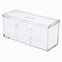Boîte de rangement personnalisée en acrylique transparent PSA pour cartes à collectionner avec séparateurs ajustables pour cartes gradées Thème Animaux 12+ ans
