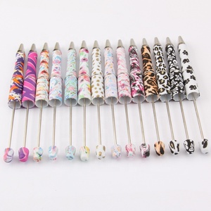 Promotie Kinderhandgemaakte Geschenkdruk Plastic Kralen Pen Diy Balpen - Product Image 3