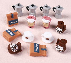 Gran oferta, accesorios de Clip para chupete de bebé DIY, Serie de café, cuentas de dentición de silicona, cuentas focales de PVC, joyería hecha a mano - Product Image 6