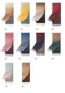 Pañuelo al por mayor multicolor degradado con detalle de borlas, OEM, suave y transpirable para todas las estaciones - Product Image 4