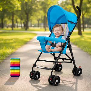 Poussette bébé légère en alliage d'aluminium, pliable, ultra-compacte, portable, type parapluie, capacité de charge 15 kg, rotation 360° - Product Image 1