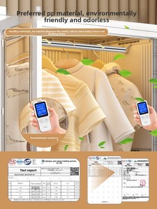 Guarda-Roupa Infantil Desmontável de Plástico com Rodas, Armário Dobrável Simples/Duplo para Roupas Infantis, Móvel para Casa - Product Image 6