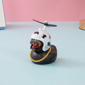 Klaxon de vélo en forme de petit canard jaune mignon, canard en caoutchouc pour enfants, décorations de voiture et de vélo - Product Image 5