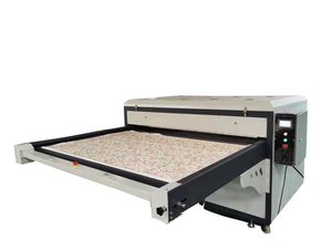 Presse à chaud pneumatique automatique 120*180cm, 1 face, 2 stations, pour housses de <span class=keywords><strong>couette</strong></span>, matelas, couvre-lits, tapis, tissus, pantalons et sweats à capuche - Product Image 1